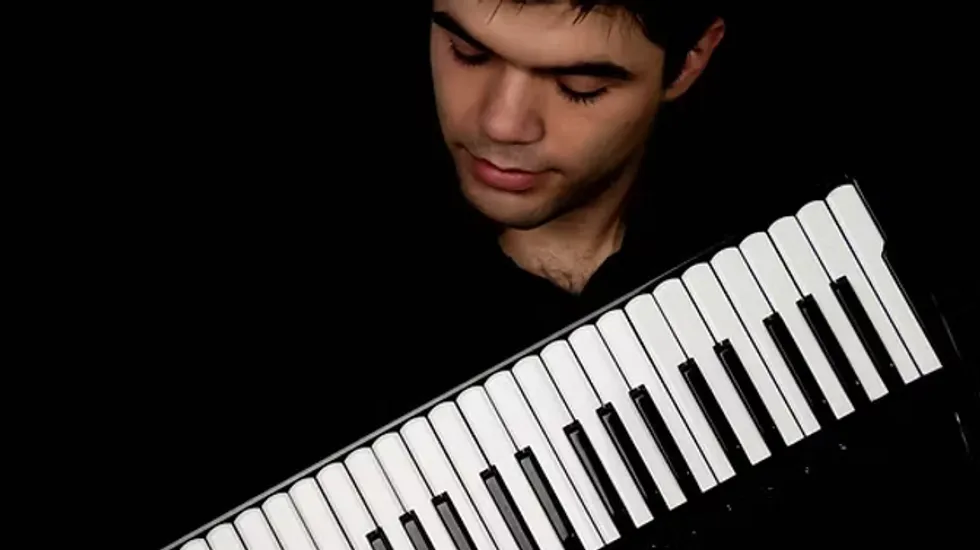 Ghenadie Rotari with accordion